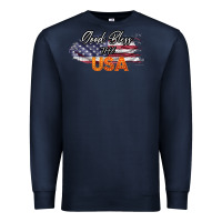 Navy God Bless The USA Premium Sweatshirt - Bettercallsaul