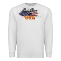 Oatmeal Heather God Bless The USA Premium Sweatshirt - Bettercallsaul