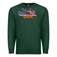 Sports Green God Bless The USA Premium Sweatshirt - Bettercallsaul