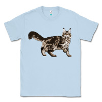 Dusty Blue Maine Coon Cat Classic Tee - LillyAllenDesigns