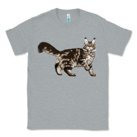 Heather Grey Maine Coon Cat Classic Tee - LillyAllenDesigns