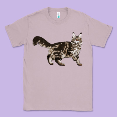 Maine Coon Cat Classic Tee Designed By Lillyallendesigns