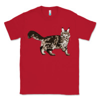Red Maine Coon Cat Classic Tee - LillyAllenDesigns