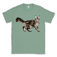 Sage Maine Coon Cat Classic Tee - LillyAllenDesigns