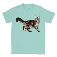 Seafoam Maine Coon Cat Classic Tee - LillyAllenDesigns