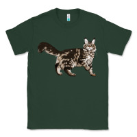 Sports Green Maine Coon Cat Classic Tee - LillyAllenDesigns