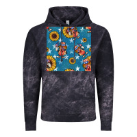 Cloud Black 4th of july sunflowers hotdog seamless pattern Vintage Hoodie - BundleAndBundleShop
