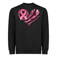 Black breast cancer awareness heart Heavyweight Sweatshirt - Jasminsmagicworld