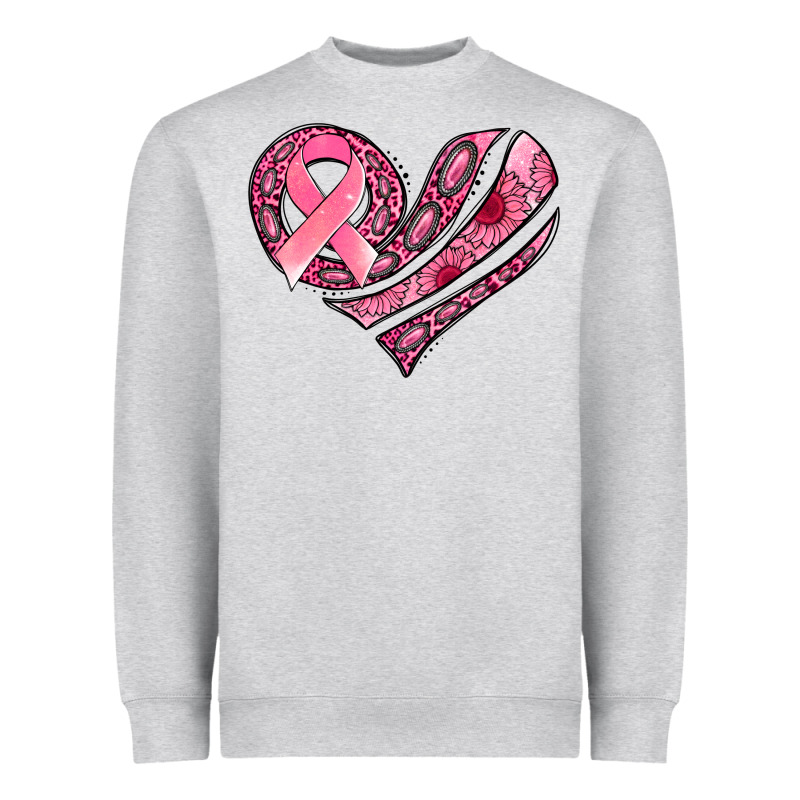 Breast Cancer Awareness Heart Heavyweight Sweatshirt by Jasminsmagicworld | Teevron