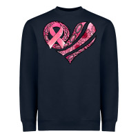 Navy breast cancer awareness heart Heavyweight Sweatshirt - Jasminsmagicworld