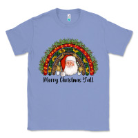 Colony Blue merry christmas y'all santa rainbow Classic Tee - AdoDesignShop
