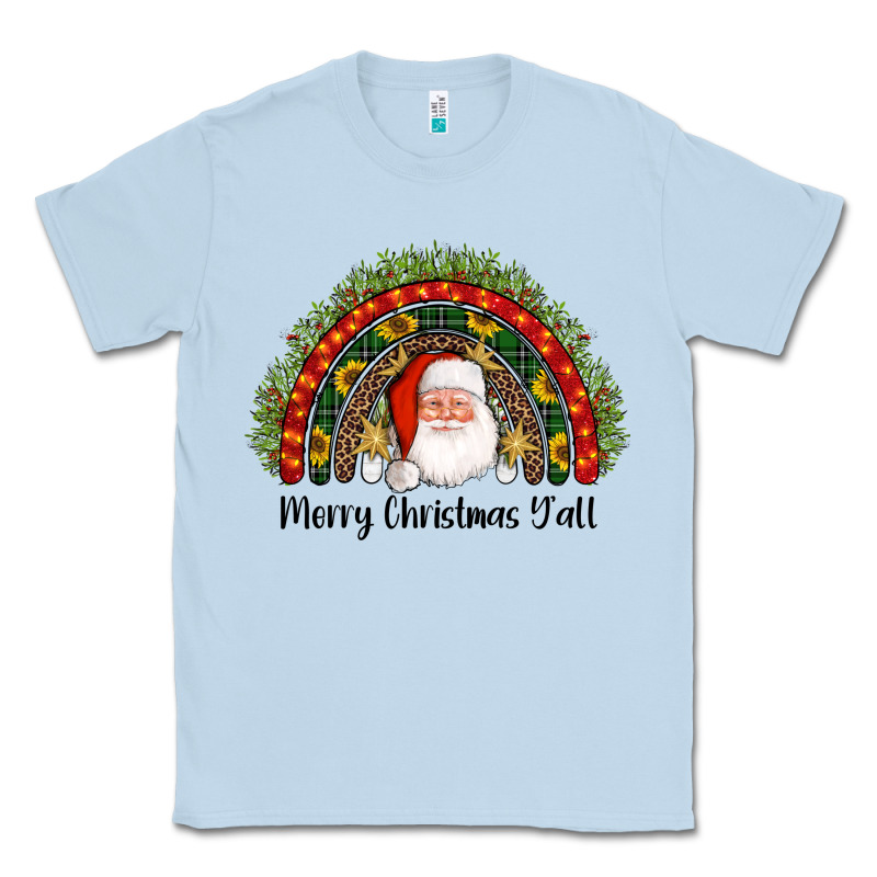 Merry Christmas Y'all Santa Rainbow Classic Tee by AdoDesignShop | Teevron
