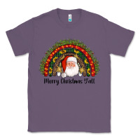 Lavender merry christmas y'all santa rainbow Classic Tee - AdoDesignShop