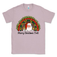 Lilac merry christmas y'all santa rainbow Classic Tee - AdoDesignShop