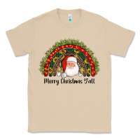 Mushroom merry christmas y'all santa rainbow Classic Tee - AdoDesignShop