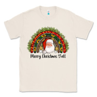 Natural merry christmas y'all santa rainbow Classic Tee - AdoDesignShop
