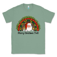 Sage merry christmas y'all santa rainbow Classic Tee - AdoDesignShop