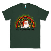 Sports Green merry christmas y'all santa rainbow Classic Tee - AdoDesignShop