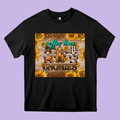 Coffee Time Gnomies Heavy Core Tee Designed By Barkaloodesign