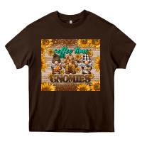 Chocolate Brown coffee time gnomies Heavy Core Tee - BarkalooDesign