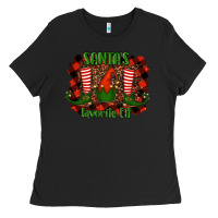 Black santa's favorite elf Ladies Tee - RanaPortraitStore