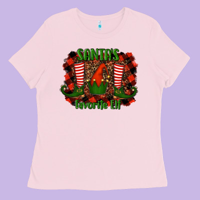 Santa's Favorite Elf Ladies Tee Designed By Ranaportraitstore