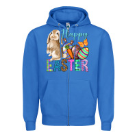 True Royal Happy Easter Bunny Zipper Hoodie - BundleAndBundleShop
