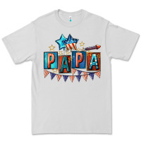Dove Grey American Papa 4th of july Premium Tee - CowGirlArtShop