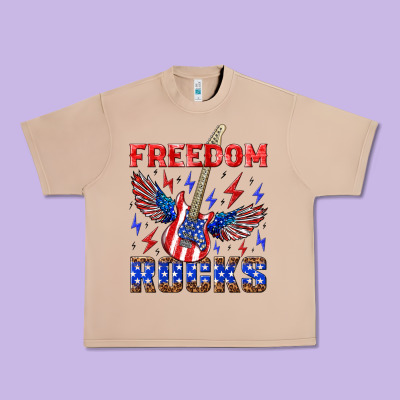 Freedom Rocks Urban Heavy Tee Designed By Nancycooperartshop