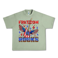 Oil Green freedom rocks Urban Heavy Tee - NancyCooperArtShop