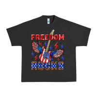 Pigment Black freedom rocks Urban Heavy Tee - NancyCooperArtShop