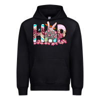 Black Easter Day Hop bunny Urban Hoodie - OliviaCreatesArt