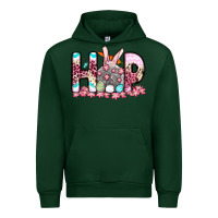 Forest Green Easter Day Hop bunny Urban Hoodie - OliviaCreatesArt