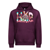 Mauve Wine Easter Day Hop bunny Urban Hoodie - OliviaCreatesArt