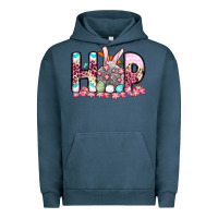 Pigment Midnight Navy Easter Day Hop bunny Urban Hoodie - OliviaCreatesArt