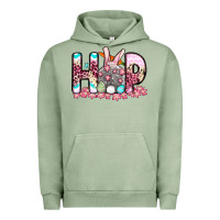 Pigment Oil Green Easter Day Hop bunny Urban Hoodie - OliviaCreatesArt
