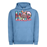 Pigment Pebble Blue Easter Day Hop bunny Urban Hoodie - OliviaCreatesArt