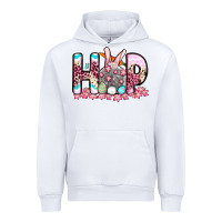 White Easter Day Hop bunny Urban Hoodie - OliviaCreatesArt