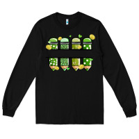 Black patricks day pencils Long Sleeve Tee - MaliasSmallBusiness