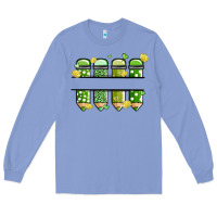 Colony Blue patricks day pencils Long Sleeve Tee - MaliasSmallBusiness