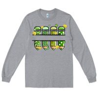 Heather Grey patricks day pencils Long Sleeve Tee - MaliasSmallBusiness