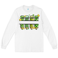 White patricks day pencils Long Sleeve Tee - MaliasSmallBusiness