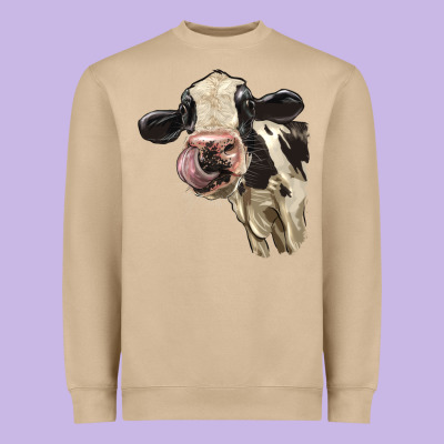 Cute Holstein Heifer Heavyweight Sweatshirt Designed By Lillyallendesigns