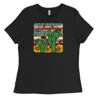 Cactus Sunflower Coaster Ladies Tee | Teevron