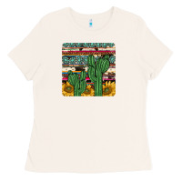 Bone cactus sunflower coaster Ladies Tee - JahusDesignShop