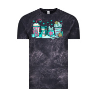 Cloud Black winter Christmas tree cakes coffee Vintage Tee - Jasminsmagicworld
