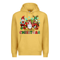 Antique Gold merry christmas gnome truck Premium Hoodie - texasbilliewilder