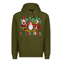 Army Green merry christmas gnome truck Premium Hoodie - texasbilliewilder