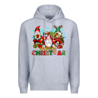 Heather Grey merry christmas gnome truck Premium Hoodie - texasbilliewilder