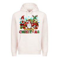 Pale Pink merry christmas gnome truck Premium Hoodie - texasbilliewilder